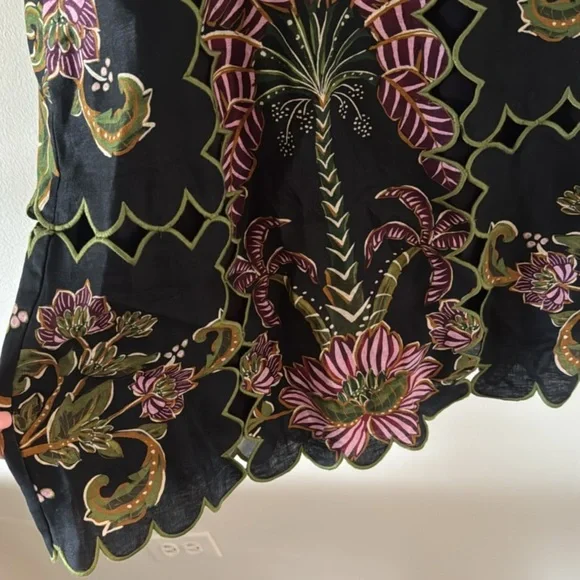 FARM RIO Black Ravenala Short Sleeve Maxi Dress, Size XX-Small, $320 - Picture 6 of 10